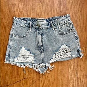 PacSun Light Blue Distressed Jean Shorts